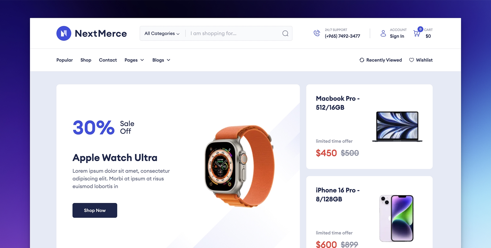 NextCommerce - Next.js + Sanity eCommerce Template