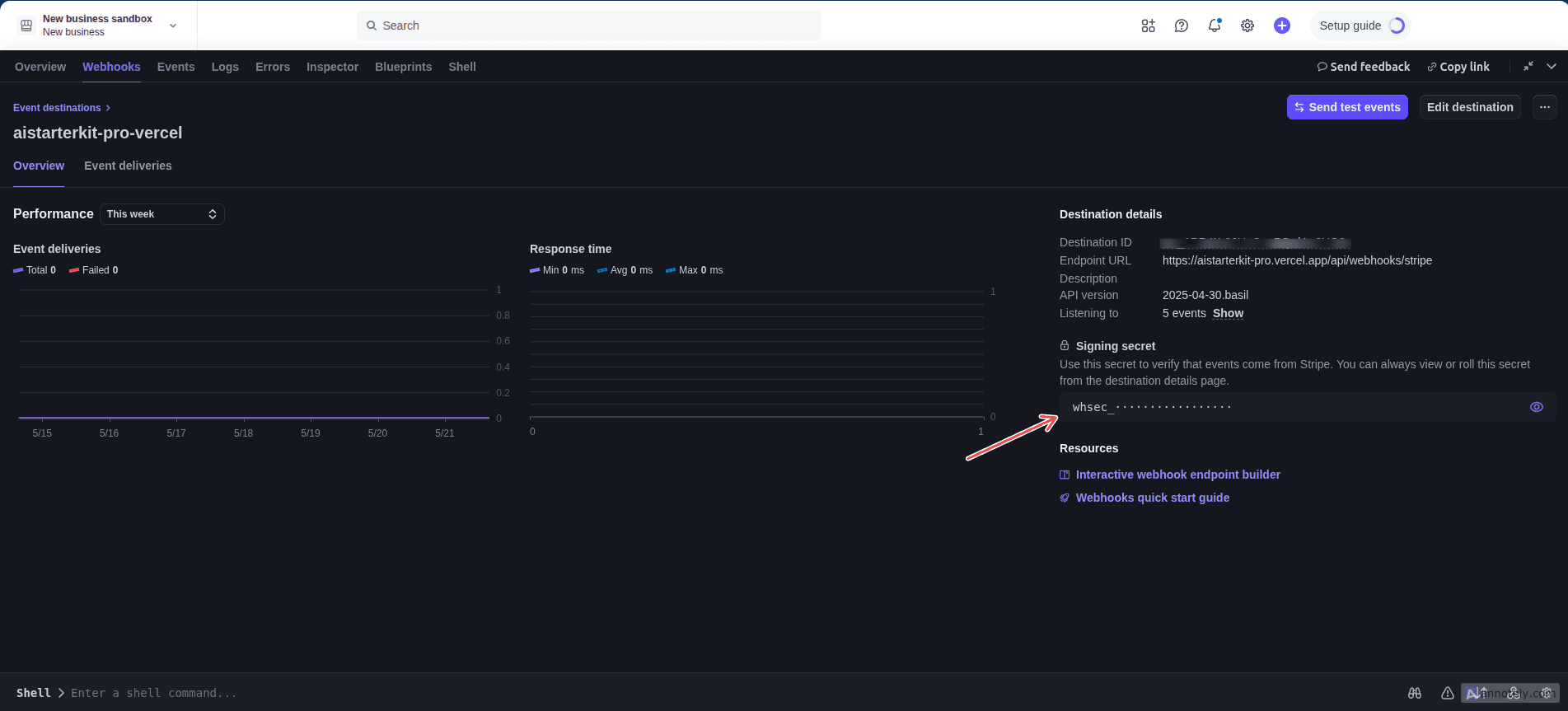 Stripe - Webhook Secret