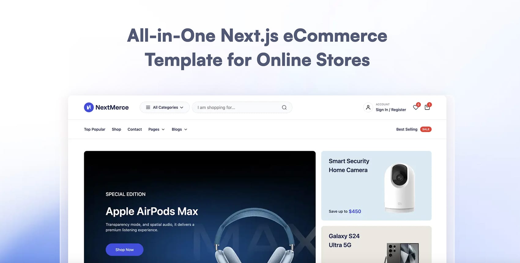 NextCommerce - Next.js + Sanity eCommerce Template