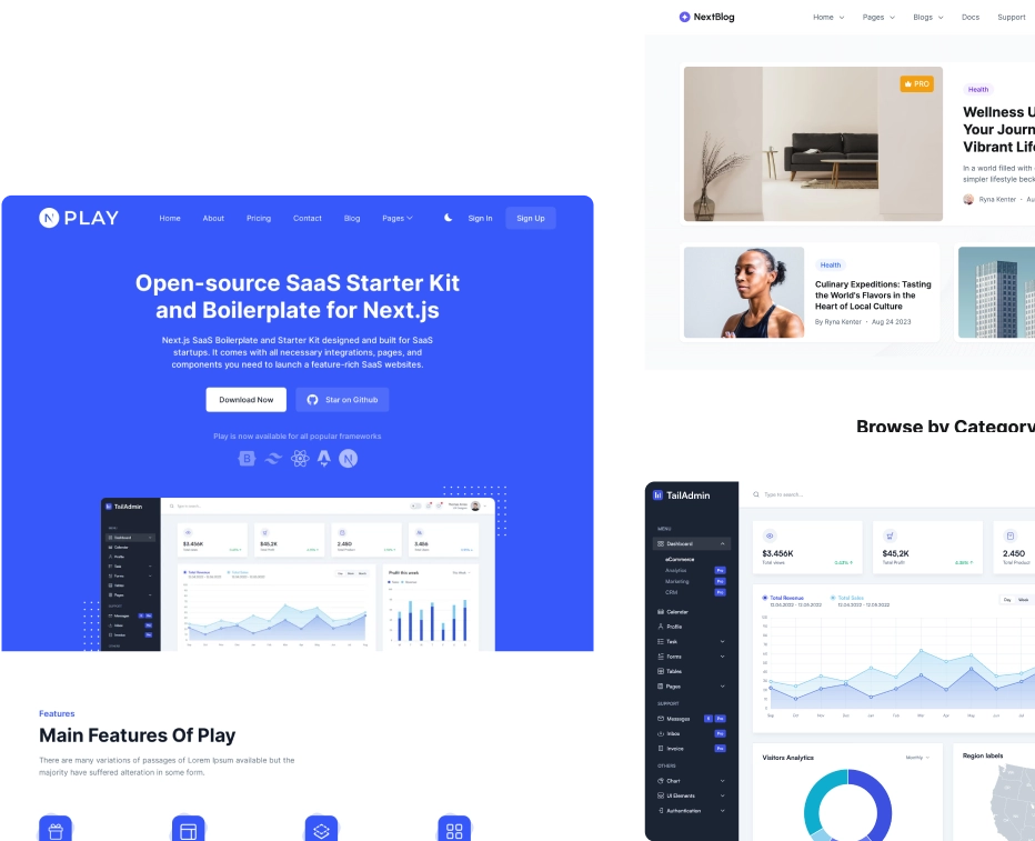 Free Next.js Boilerplates, Templates and Starters | Next.js Templates