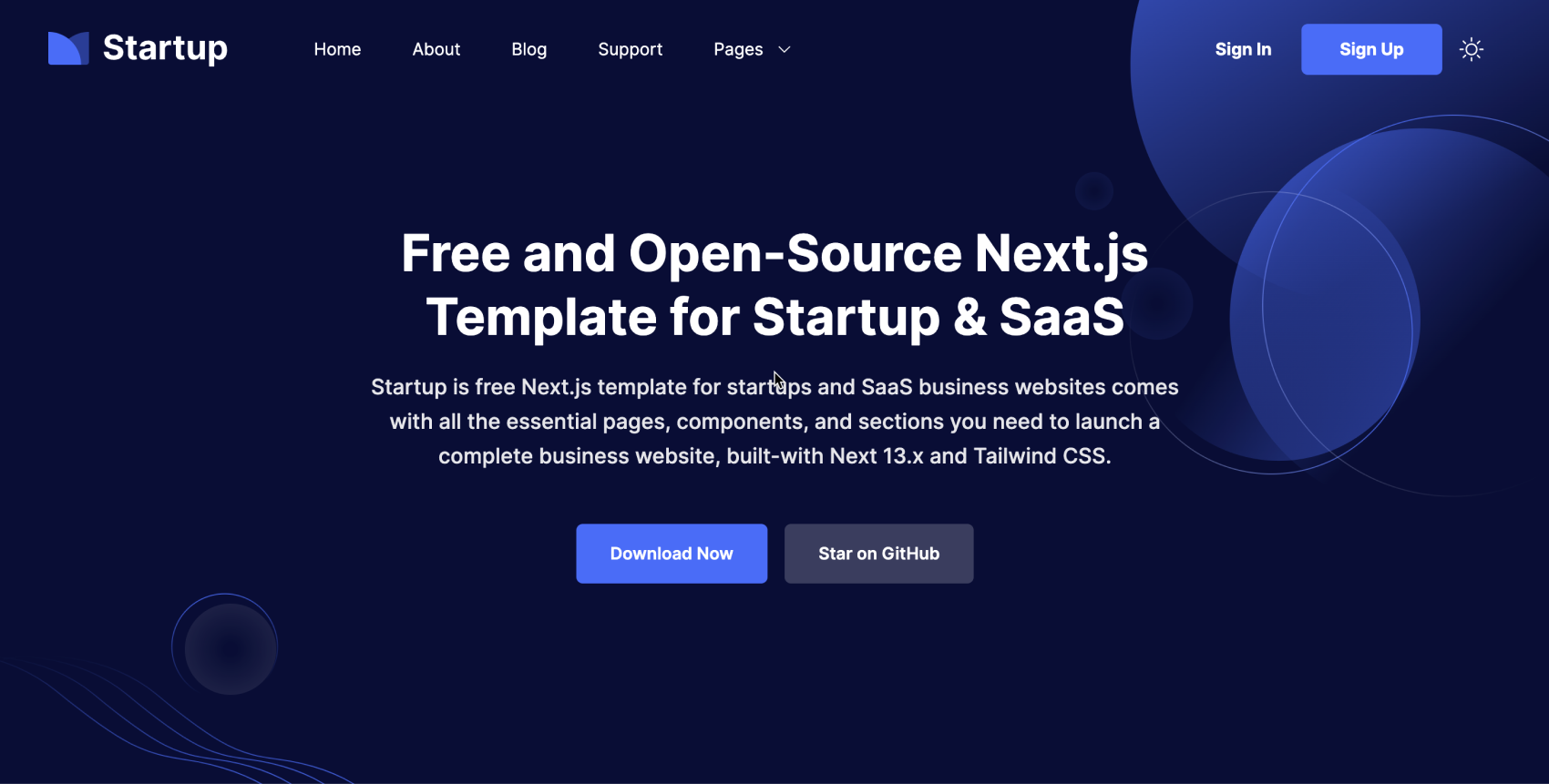 Startup - Free Next.js Startup and SaaS Website Template