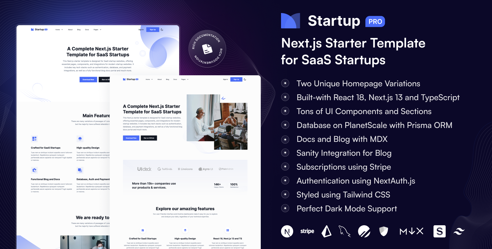 Next.js SaaS Starter Kit Template for Startups