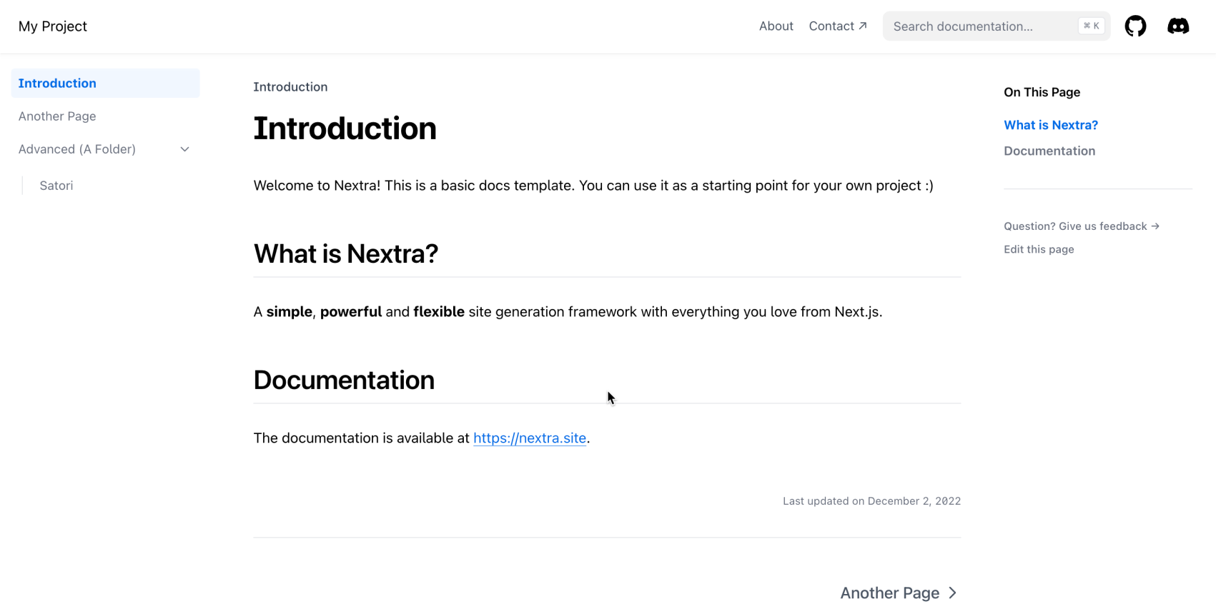 Nextra - Next.js Docs Site Template