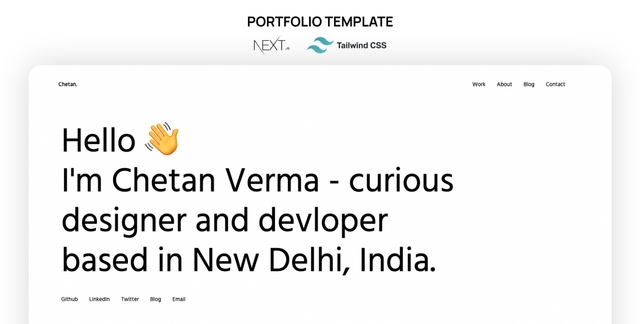 Free Next.js Portfolio Template | Next.js Templates