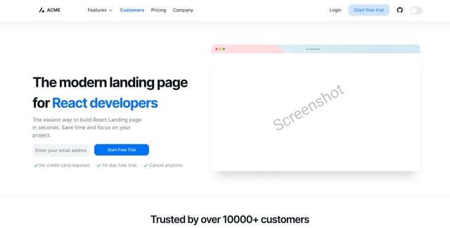 Next Page. Examples NextUI + Next.js Landing Page Template | Next.js Templates