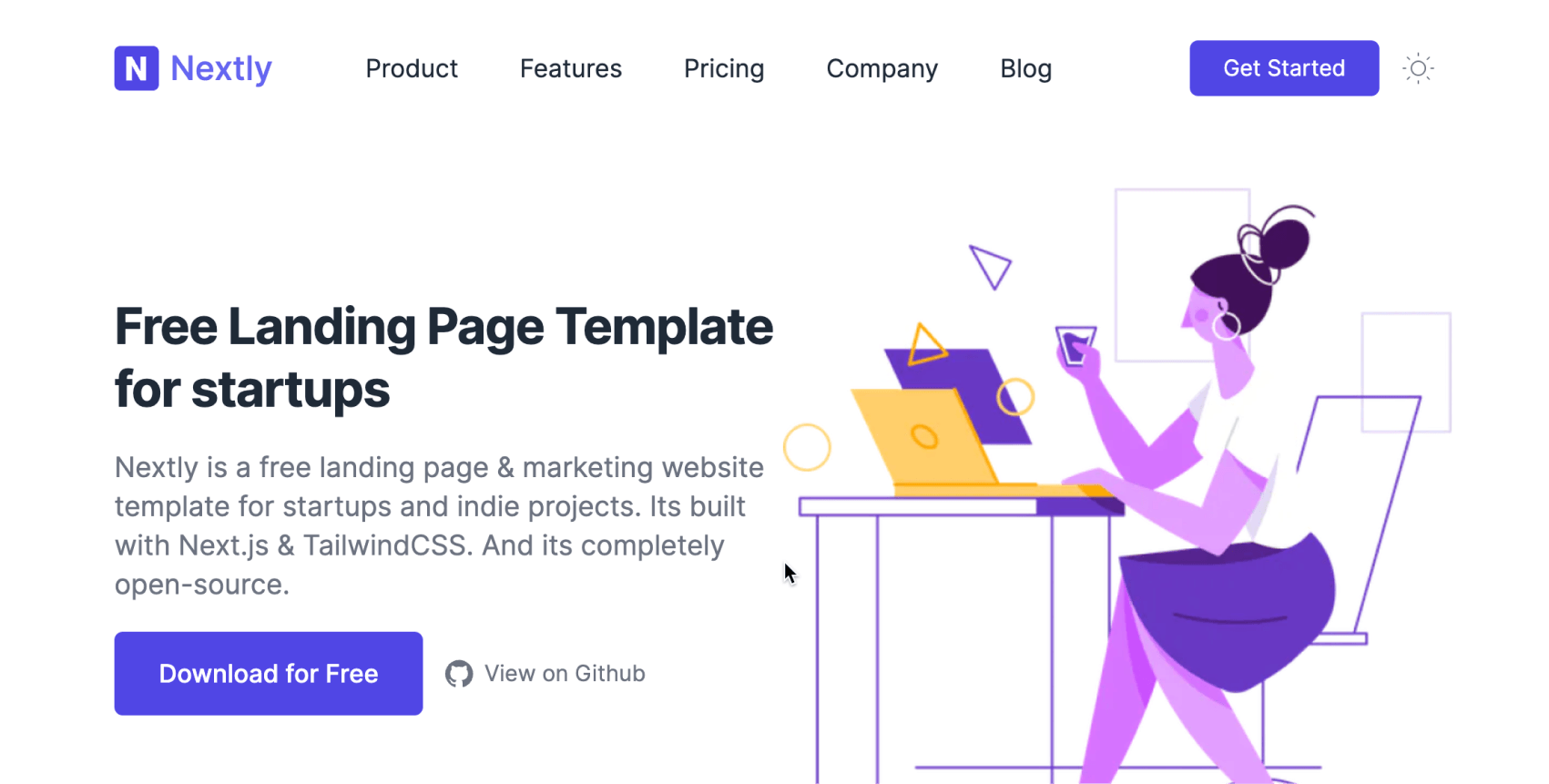 See Nextpage Example Next.js Landing Page Templates: Minimalist, Startup, SaaS and More