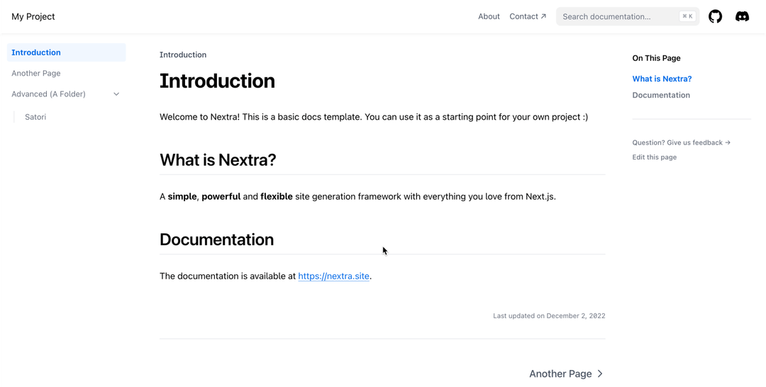Next.js Documentation Website Templates