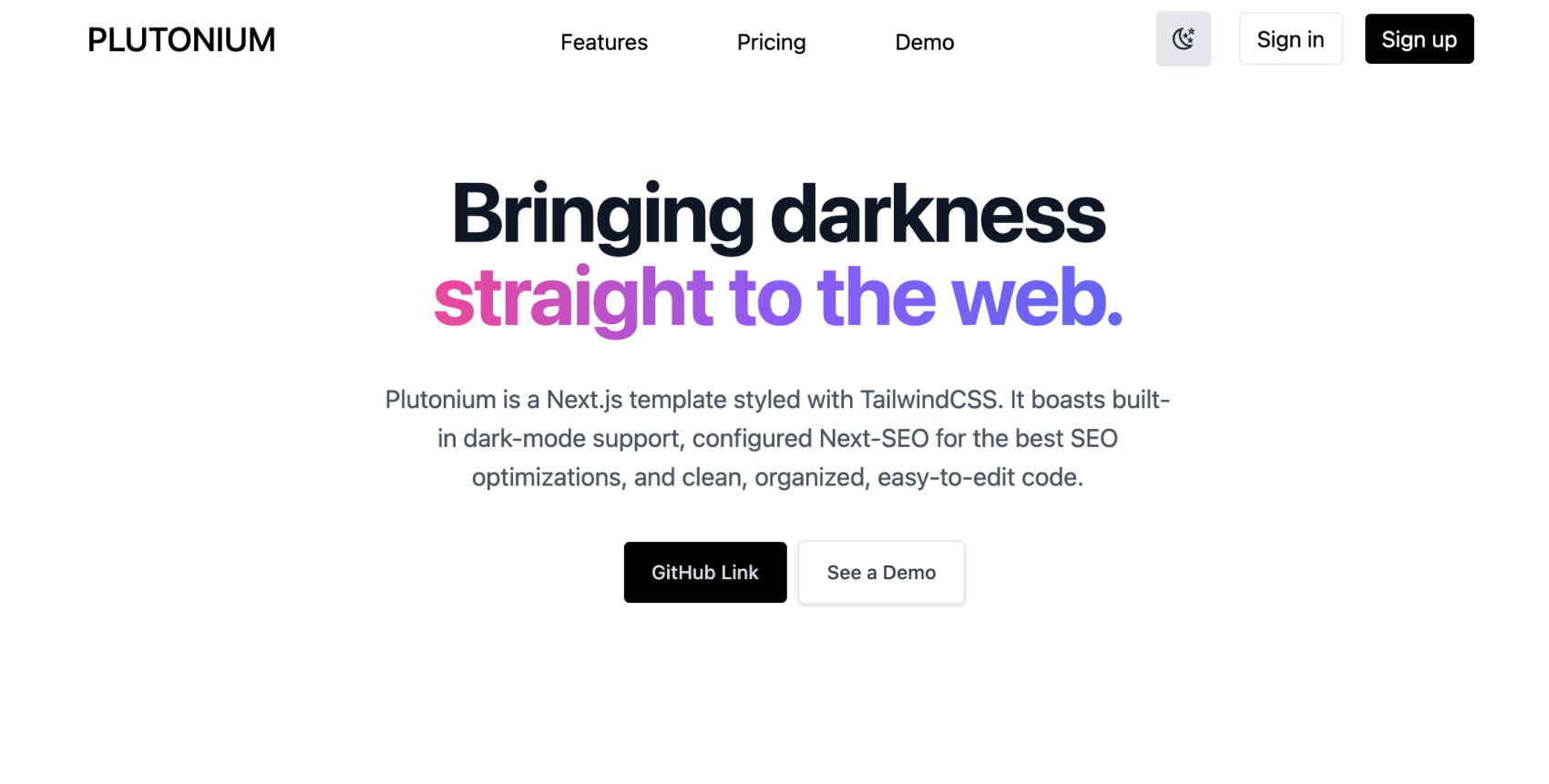 Plutonium Free Next js Tailwind CSS Template Next js Templates Plutonium Free Next js Tailwind CSS Template Next js Templates